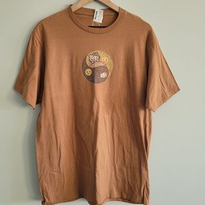 Hello Kitty Brown Graphic Tee Dream Big Rainbow